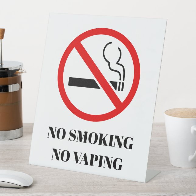 NEW! 🚭No Smoking Vaping Pedestal Sign - 10"X12"  (In SItu)