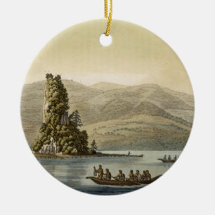 New Norfolk near Vancouver (colour engraving) Ceramic Ornament