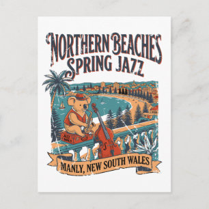 New Northern Beaches Spring Jazz Festival Manly Postcard
