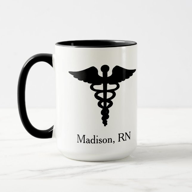 New Nurse BSN RN CNA LPN CRNA Nursing Graduate Mug (Left)