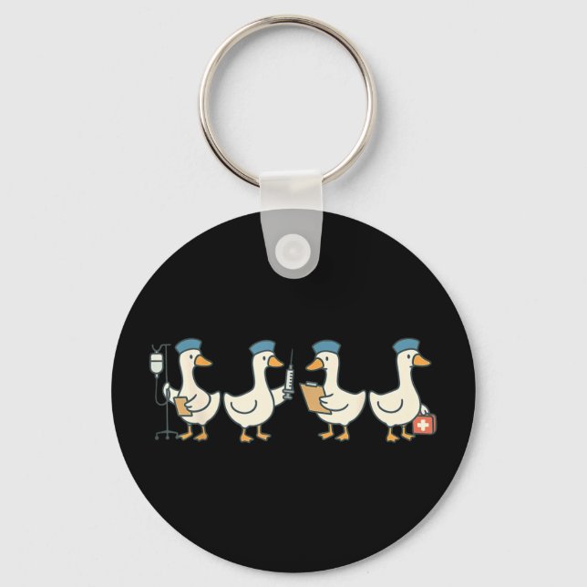 New nurse graduation goose school nursing  keychain (Front)
