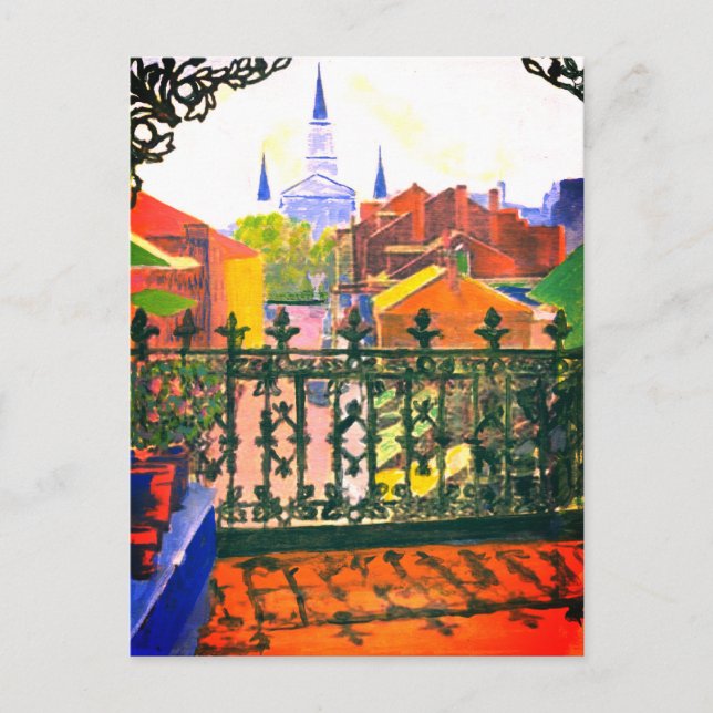 New O)rleans French Quarter Balcony Postcard  (Front)