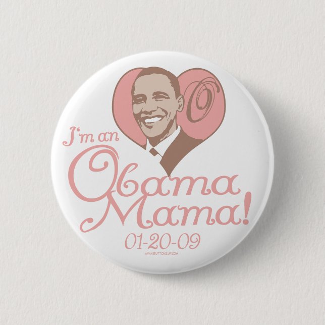 New Obama Mama 2009 Gear 2 Inch Round Button (Front)