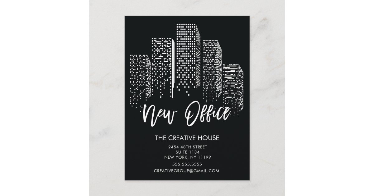 new office moving announcement post card zazzle ca