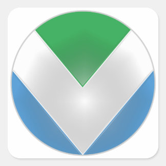 NEW OFFICIAL VEGAN FLAG: SHIELD DEFENDER SQUARE STICKER