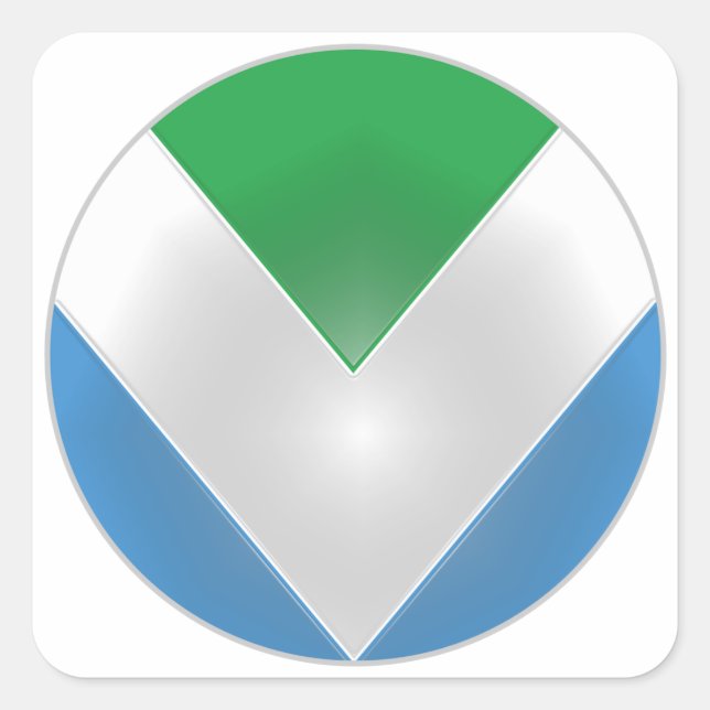 NEW OFFICIAL VEGAN FLAG: SHIELD DEFENDER SQUARE STICKER (Front)