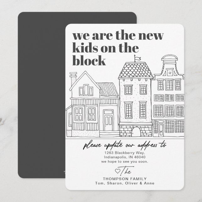 New on the Block City Moving Announcement (Front/Back)