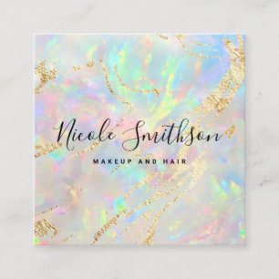 • new opal square business card