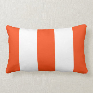 New Orange & White Stripe Lumbar Pillow Gift