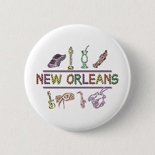 New Orleans 2 Inch Round Button