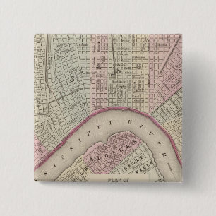 New Orleans 3 2 Inch Square Button