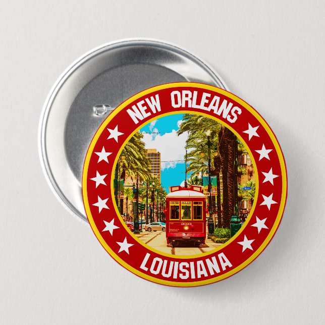 New Orleans                                        3 Inch Round Button (Front & Back)