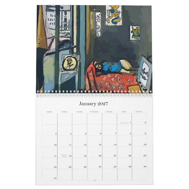 New Orleans Abstract Art Calendar (Jan 2027)