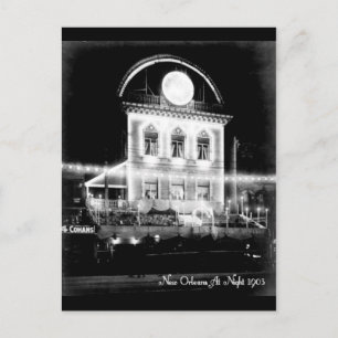 New Orleans at Night, 1903 Carte Vintage Post