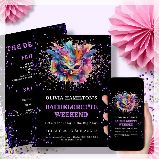 New Orleans | Bachelorette Itinerary Weekend Invitation (Creator Uploaded)