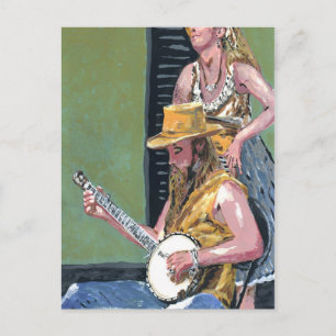 New Orleans Banjo Player Postcard