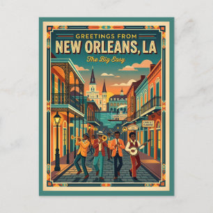 New Orleans Big Easy Vintage Style  Postcard