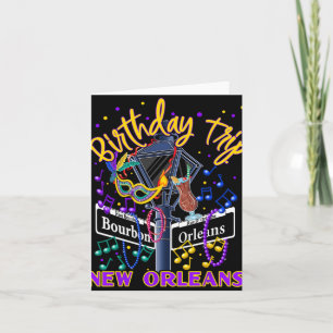 New Orleans Birthday Trip French Quarter Girls Tri Card