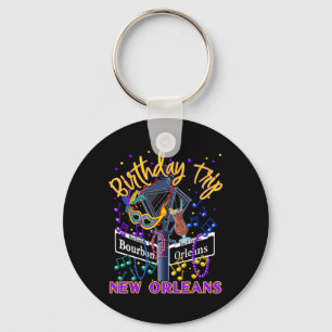 New Orleans Birthday Trip French Quarter Girls Tri Keychain