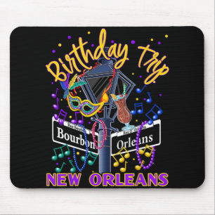 New Orleans Birthday Trip French Quarter Girls Tri Mouse Pad
