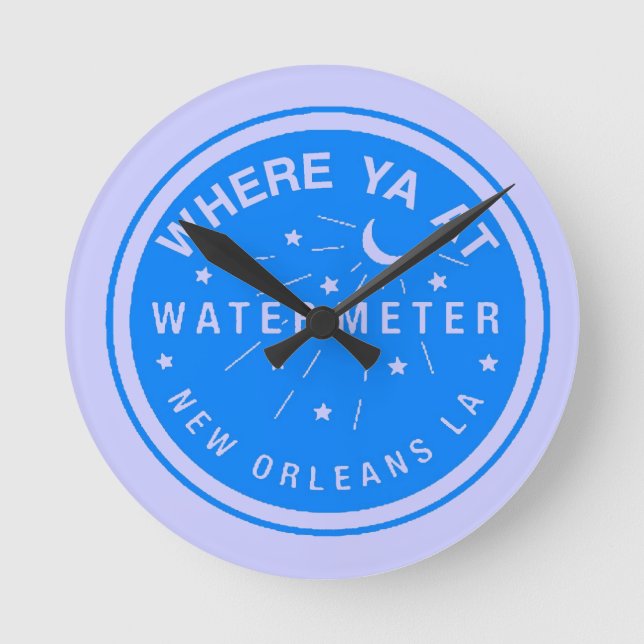New Orleans  Blue Water Metre Clock (Front)