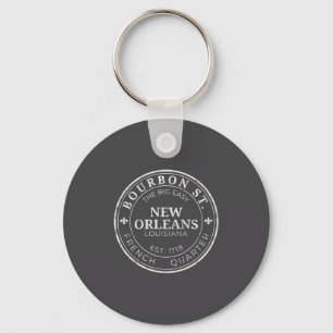 New Orleans Bourbon St The Big Easy Louisiana Usa Keychain