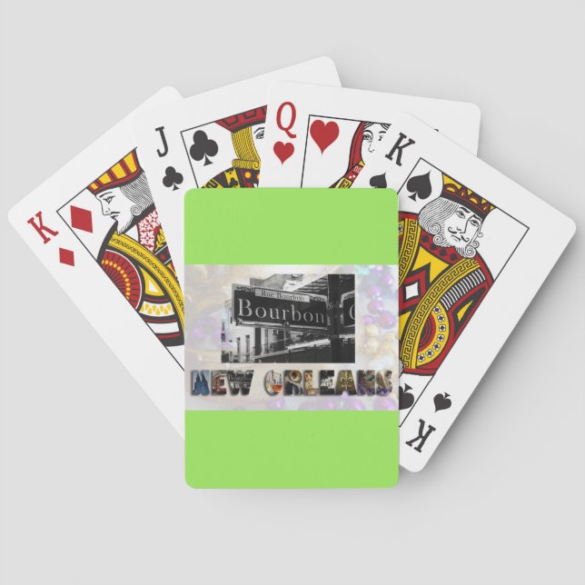 New Orleans Bourbon Street Beads NOLA Playing Cards (Back)