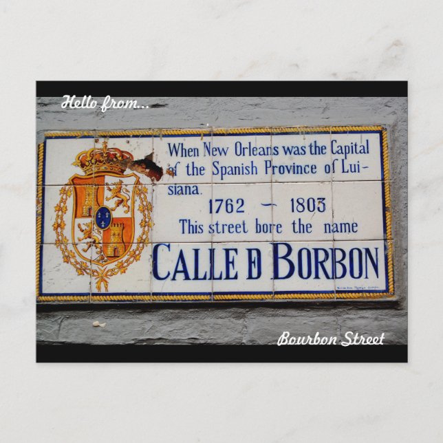 New Orleans Bourbon Street Postcard (Front)