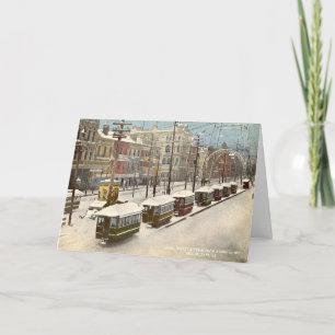 New Orleans Canal St Snow 1885 Holiday Card