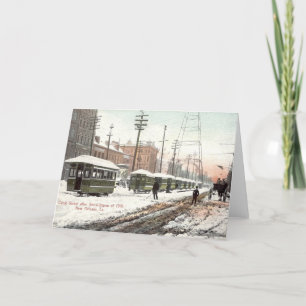 New Orleans Canal St Snow 1895 Card