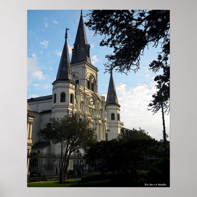 New Orleans Cathedral, 3D Style Poster (Front)