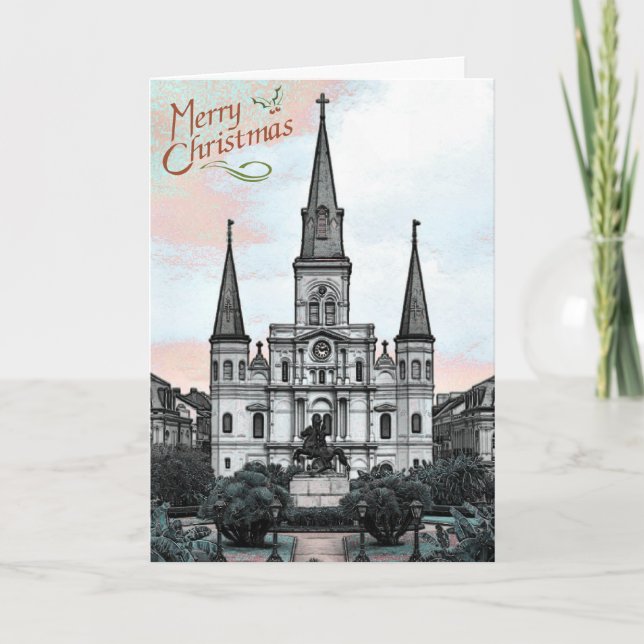 New Orleans Cathedral Christmas Holiday Card (Front)