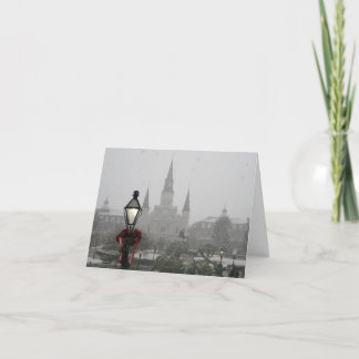 New Orleans Cathedral in snow 2008 Holiday Card