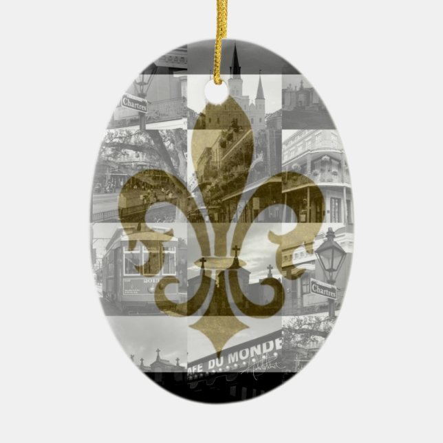 New Orleans Collage [Ornament] Ceramic Ornament (Front)