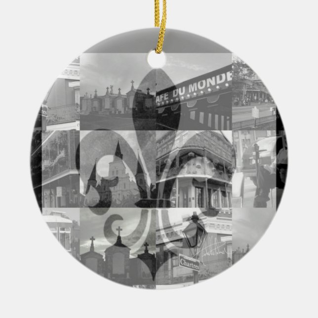 New Orleans Collage v.2 [Ornament] Ceramic Ornament (Front)