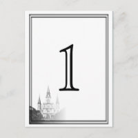 New Orleans Destination Wedding Table Number