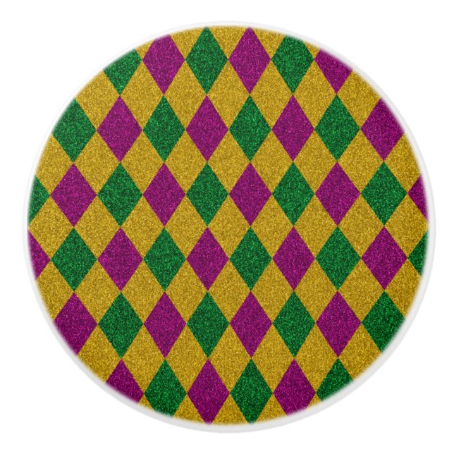 New Orleans DIamond Glitter Ceramic Knob (Front)
