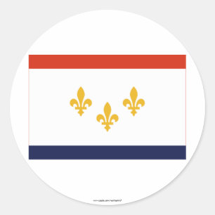 New Orleans Flag Classic Round Sticker