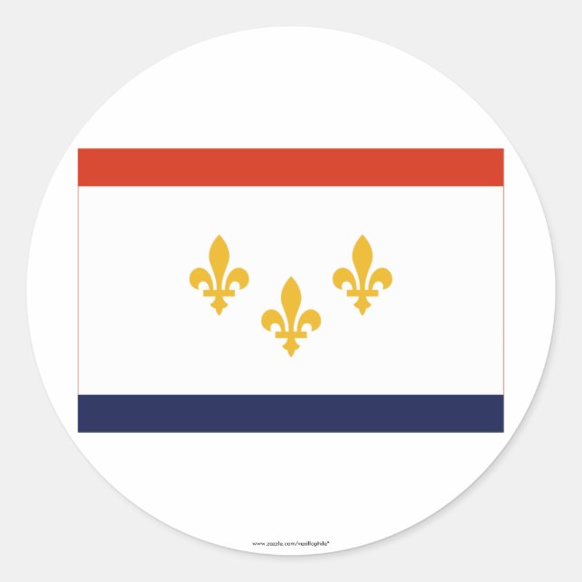 New Orleans Flag Classic Round Sticker (Front)