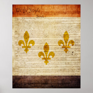 New Orleans Flag Poster