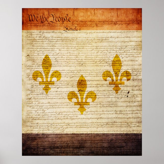 New Orleans Flag Poster (Front)