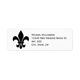 New Orleans Fleur de Lis Symbol Black Personalized