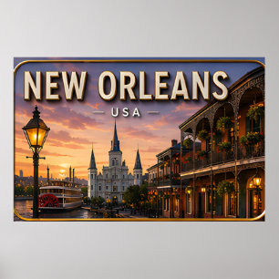 New Orleans French Quarter Evening Wall Decor