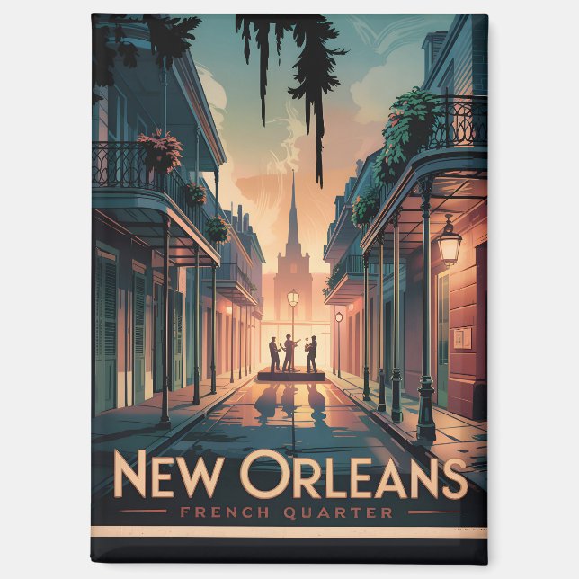 New Orleans French Quarter  Magnet (Front)