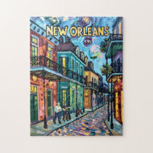 New Orleans French Quarter Van Gogh Style Travel