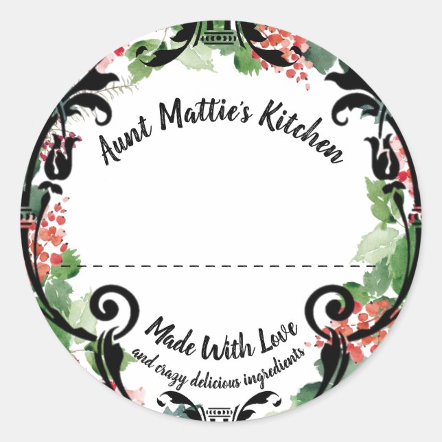 New Orleans Garden Baking Cooking Classic Round Sticker (Front)