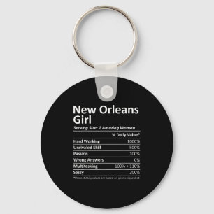 New Orleans Girl La Louisiana Funny City Home Root Keychain
