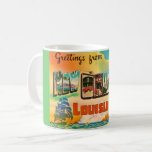 New Orleans Greeting  Coffee Mug<br><div class="desc">Terrific colourful,  retro postcard greeting from New Orleans,  Louisiana repurposed! You can customize or personalize it!</div>