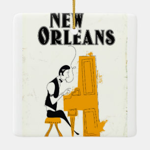 New Orleans Honky Tonk Ceramic Ornament