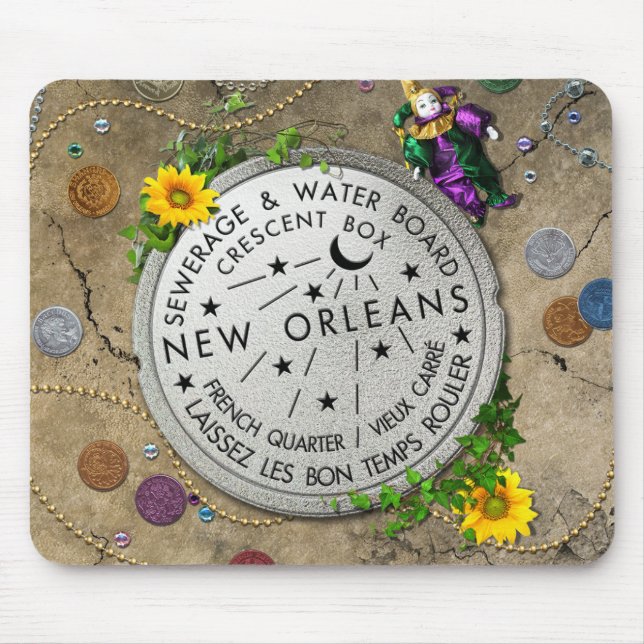 New Orleans Iconic Water Metre Mouse Pad (Front)